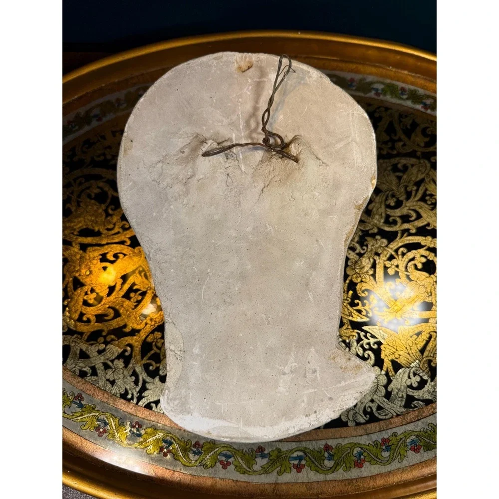 Vintage‎ Chalkware Wall Bust, Child — 10.5″, Plaster Sculpture, c. 1940s–50s